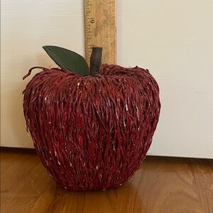 Decorative Red Woven Apple Accent